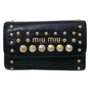 Miumiu Black Leather Key Case bran-116-090325